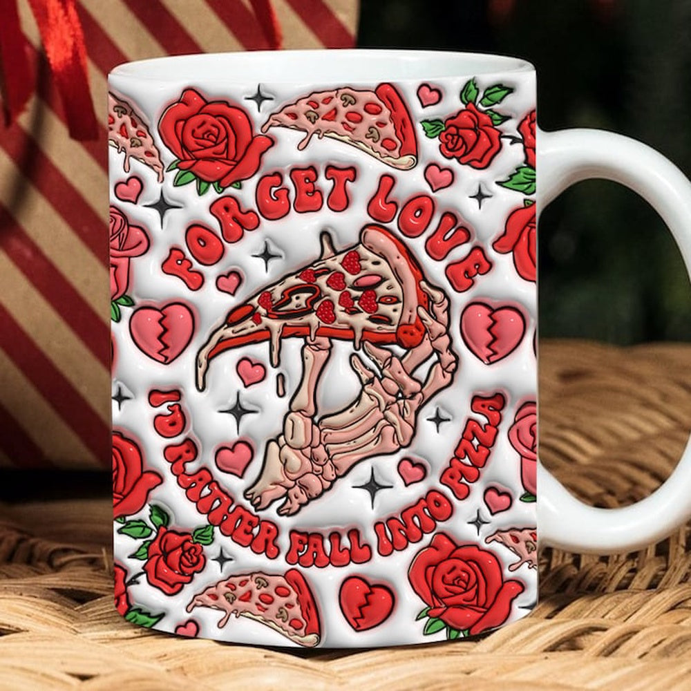 3D Inflated Valentine's Mug, 3D Pizza Valentine Inflated Mug, Valentine 3D Coffee Mug, Gift For Her