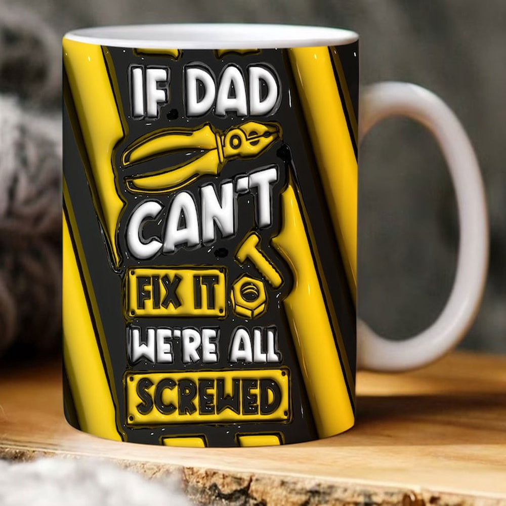 3D Puffy I Can Fix It Mug, 3D Coffee Mug, Cute 3D Inflated Mug, Birthday Gift, Christimas Gift