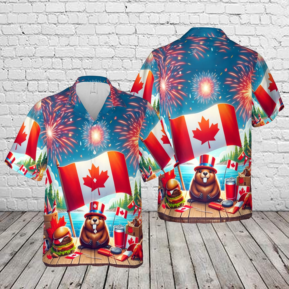 4Th Of July Hawaiian Shirts, 1st July Canada Day Hawaiian Shirt, Hawaiian Beach Shirts For Men Women