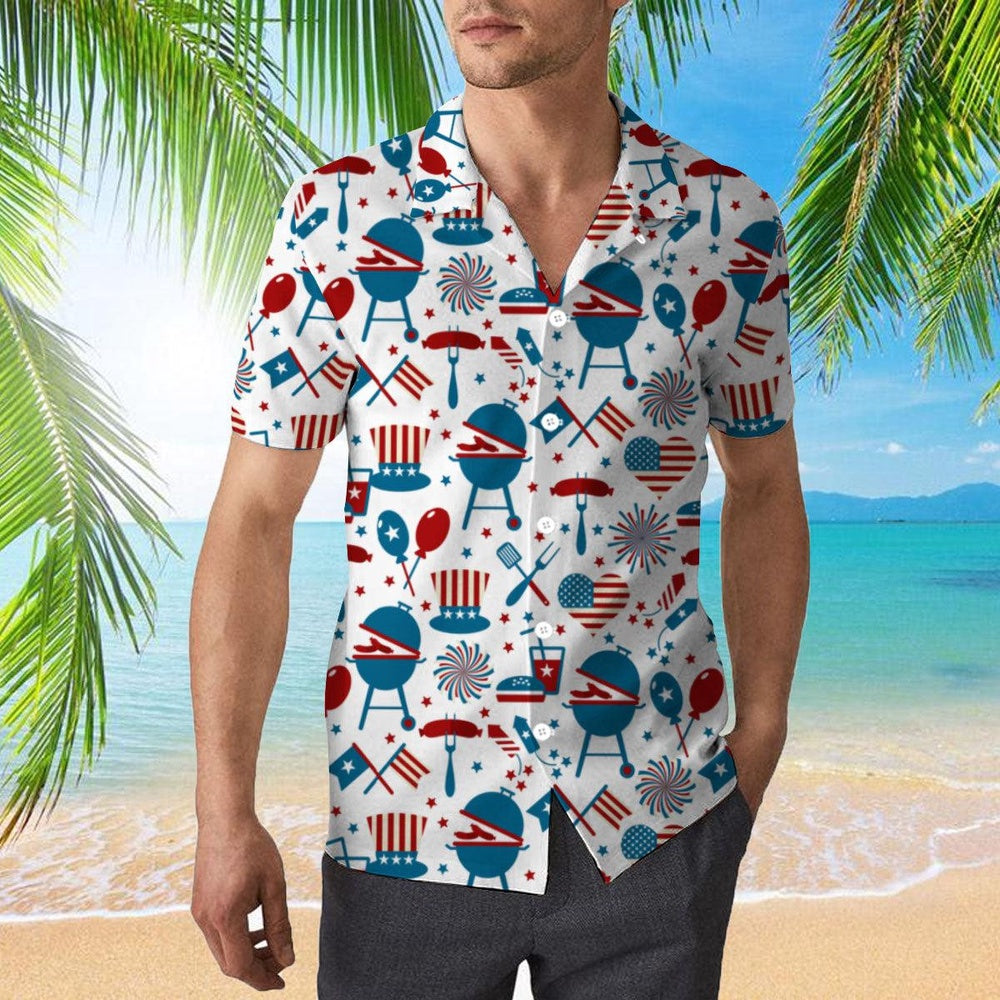 4Th Of July Hawaiian Shirts, 4Th July Party Memorial Day Hawaiian Shirt