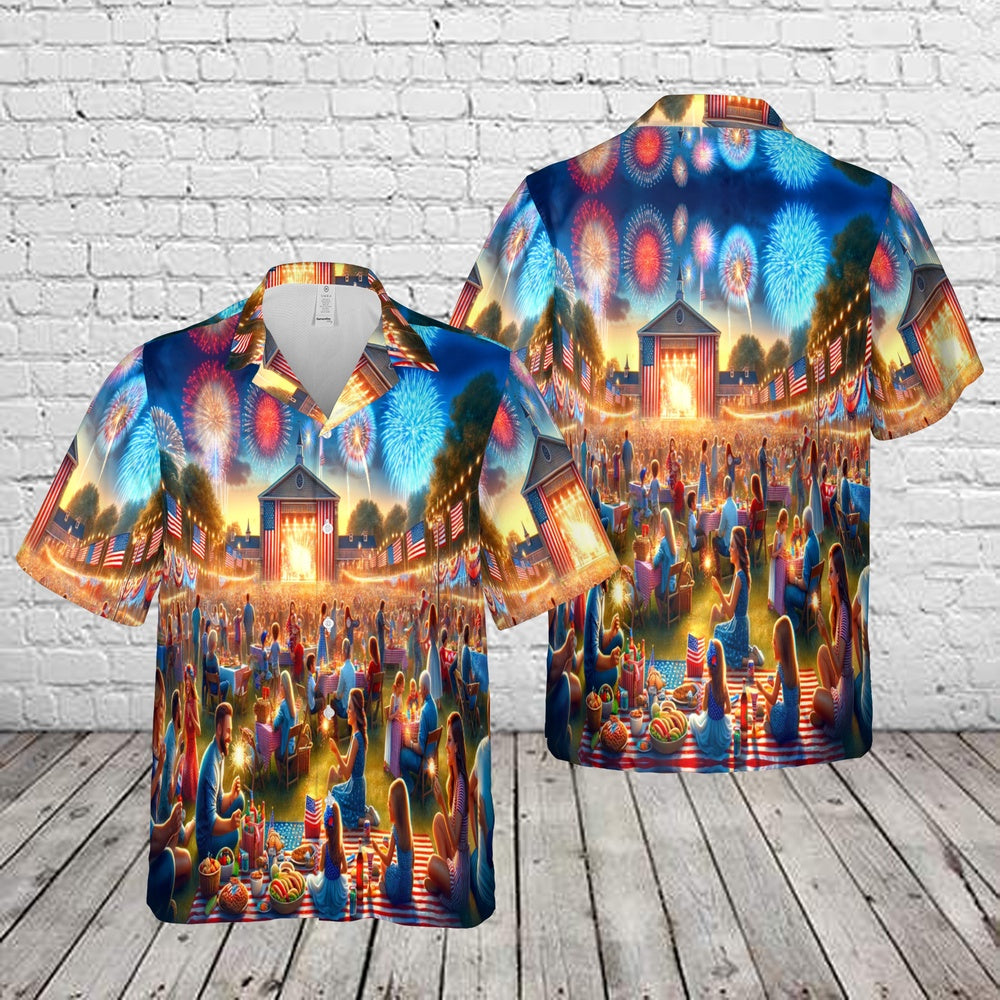 4Th Of July Hawaiian Shirts, 4th Of July Hawaiian Shirt, Hawaiian Beach Shirts For Men Women