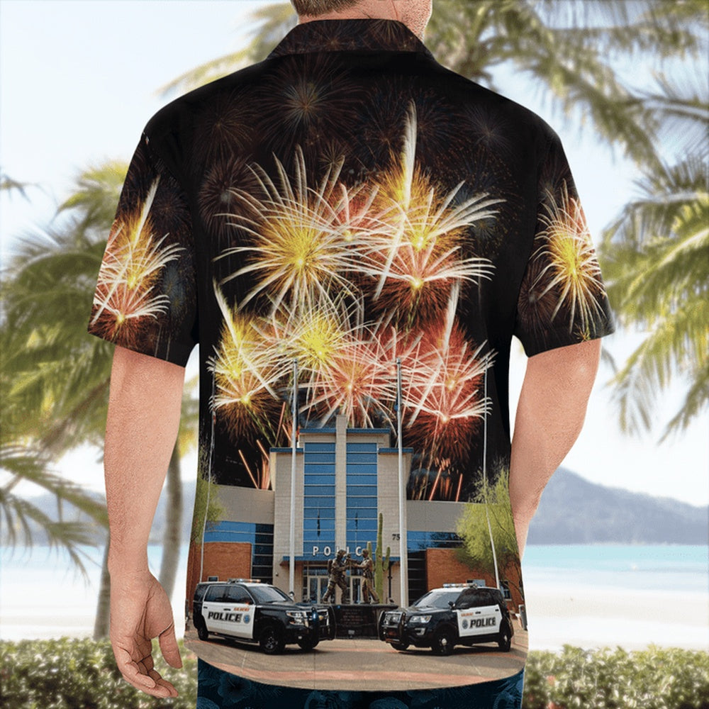 4Th Of July Hawaiian Shirts, Gilbert, Arizona, Gilbert Police Department Hawaii Shirts