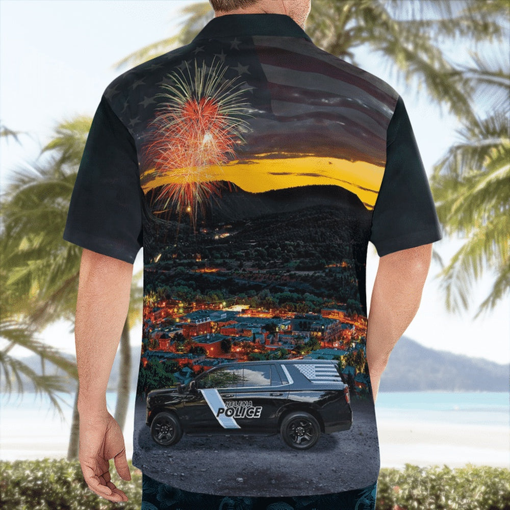 4Th Of July Hawaiian Shirts, Helena, Alabama, Helena Police Department Hawaii Shirts