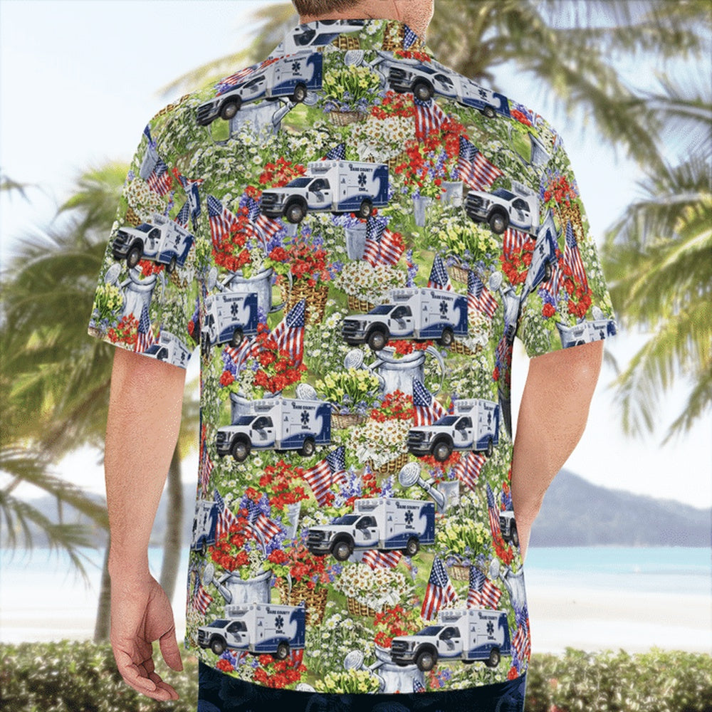 4Th Of July Hawaiian Shirts, Manteo, North Carolina, Dare County Ems Hawaii Shirts