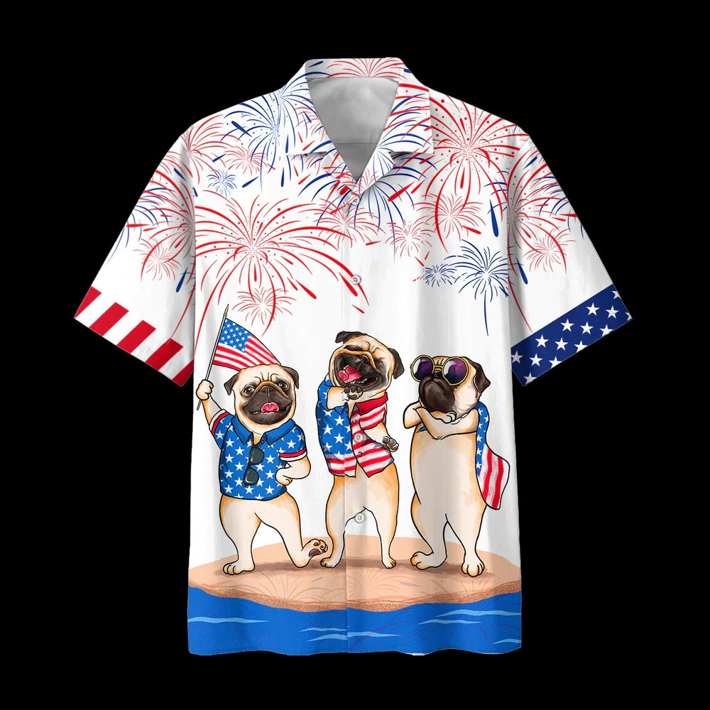 4Th Of July Hawaiian Shirts, Pug 4Th Of July Hawaiian Shirts - Independence Day Is Coming Hawaii Shirts