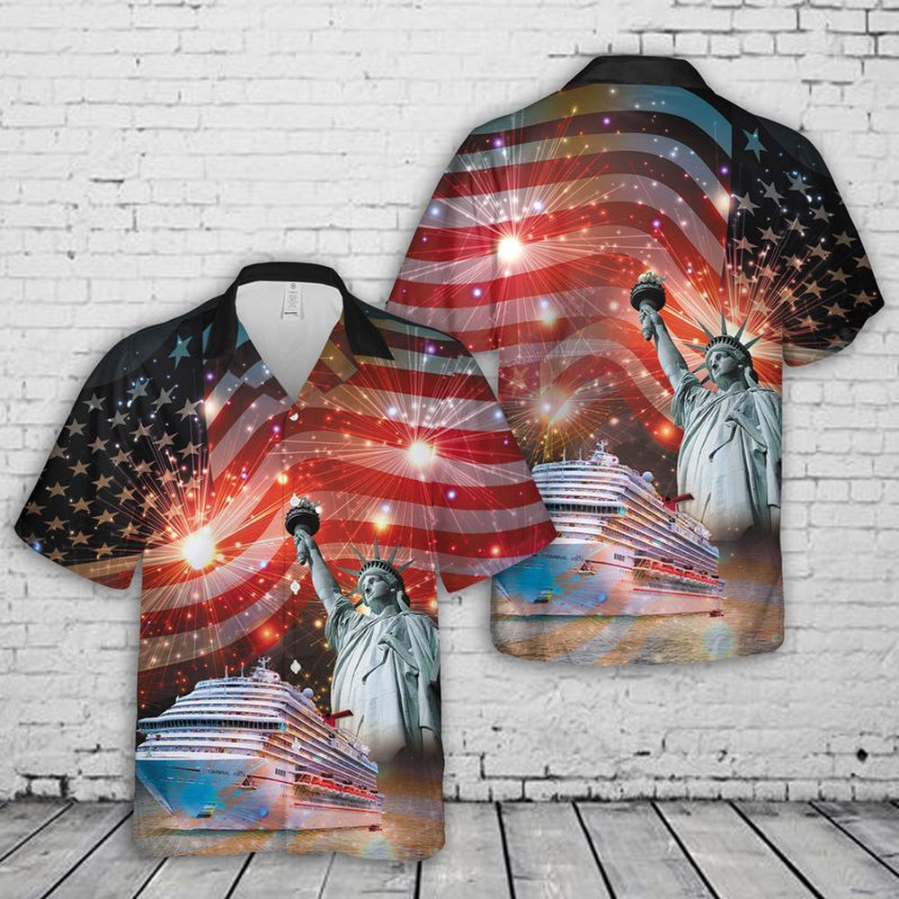 4Th Of July Hawaiian Shirts, Us Cruising 4Th July Hawaiian Shirt, Military Aloha Shirts