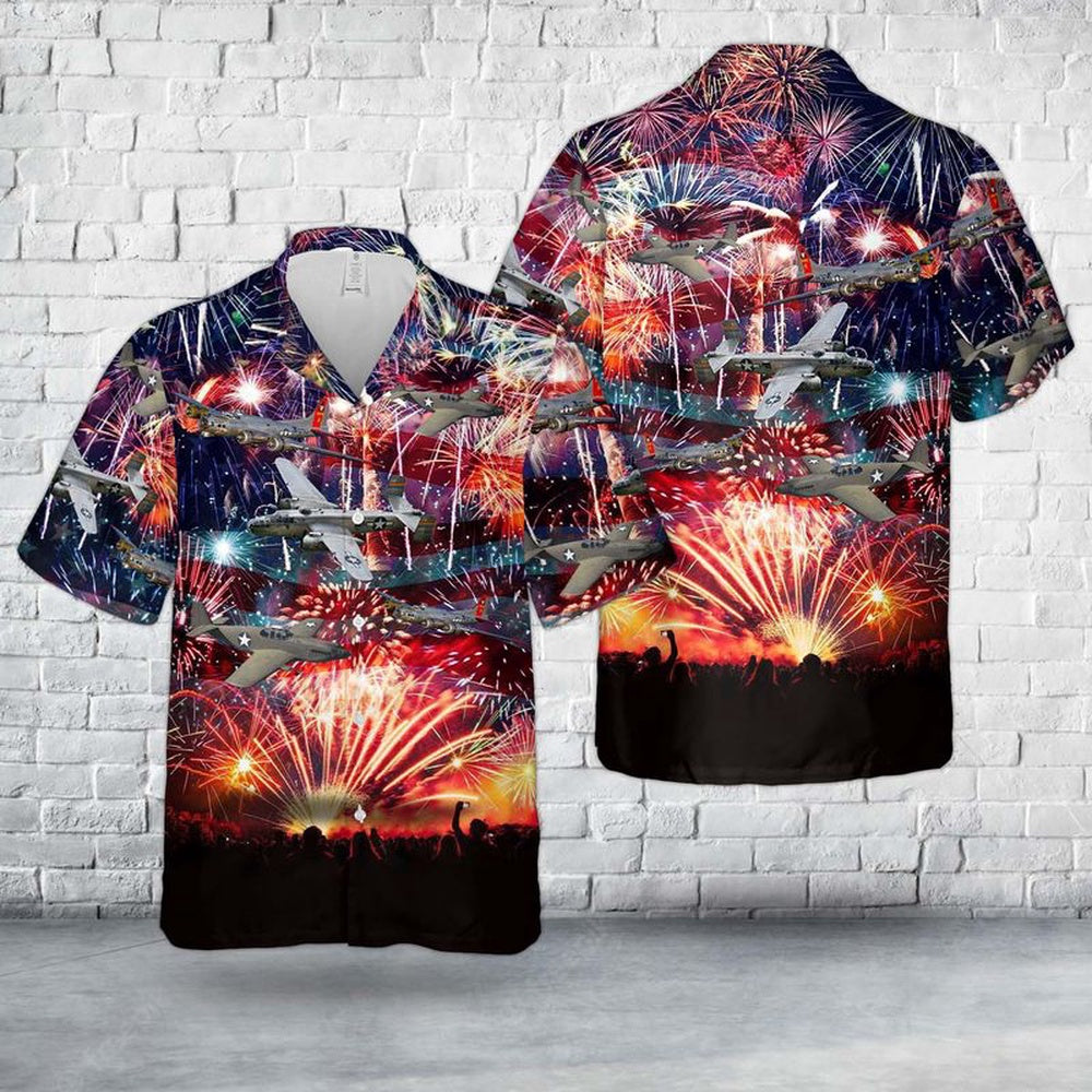 4Th Of July Hawaiian Shirts, Usa Aircraft Of World War Ii 4Th Of July Hawaiian Shirt, Military Aloha Shirts