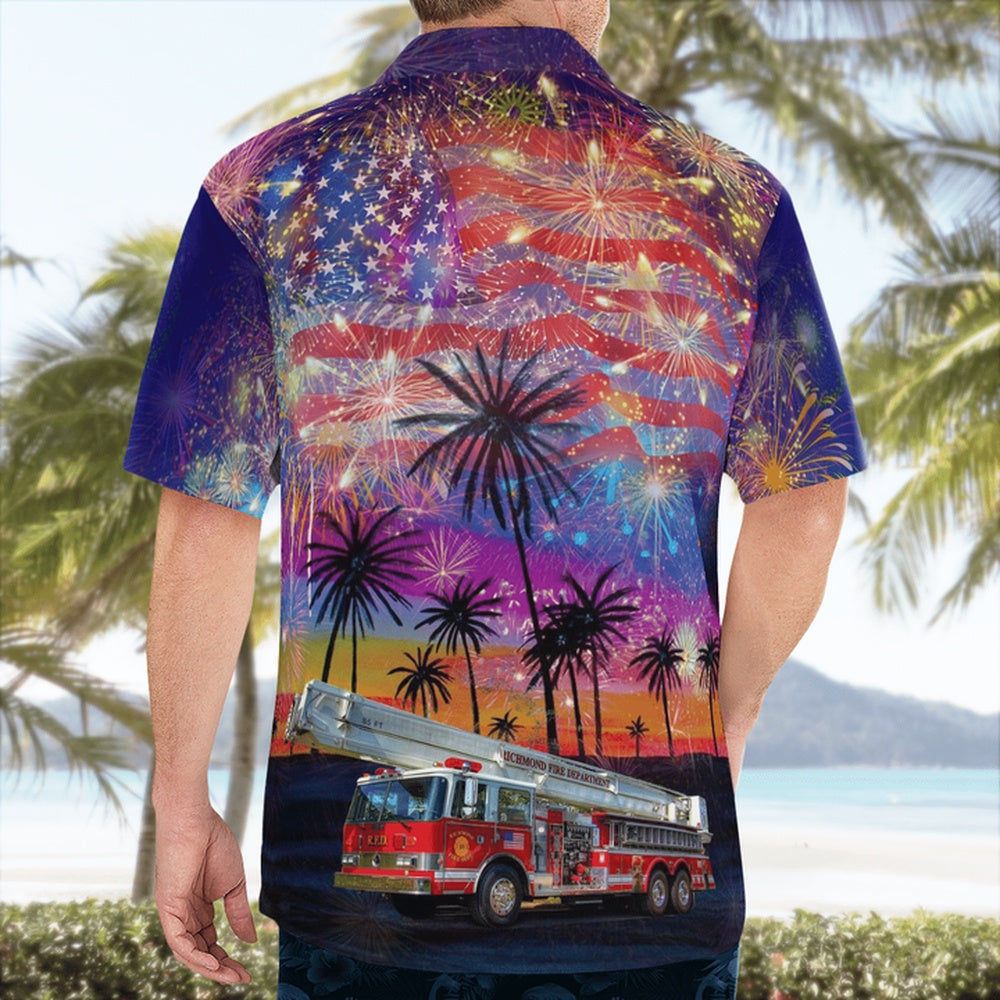 4Th Of July Hawaiian Shirts, Waterbury, Connecticut, Amr Waterbury Ambulance Hawaii Shirts