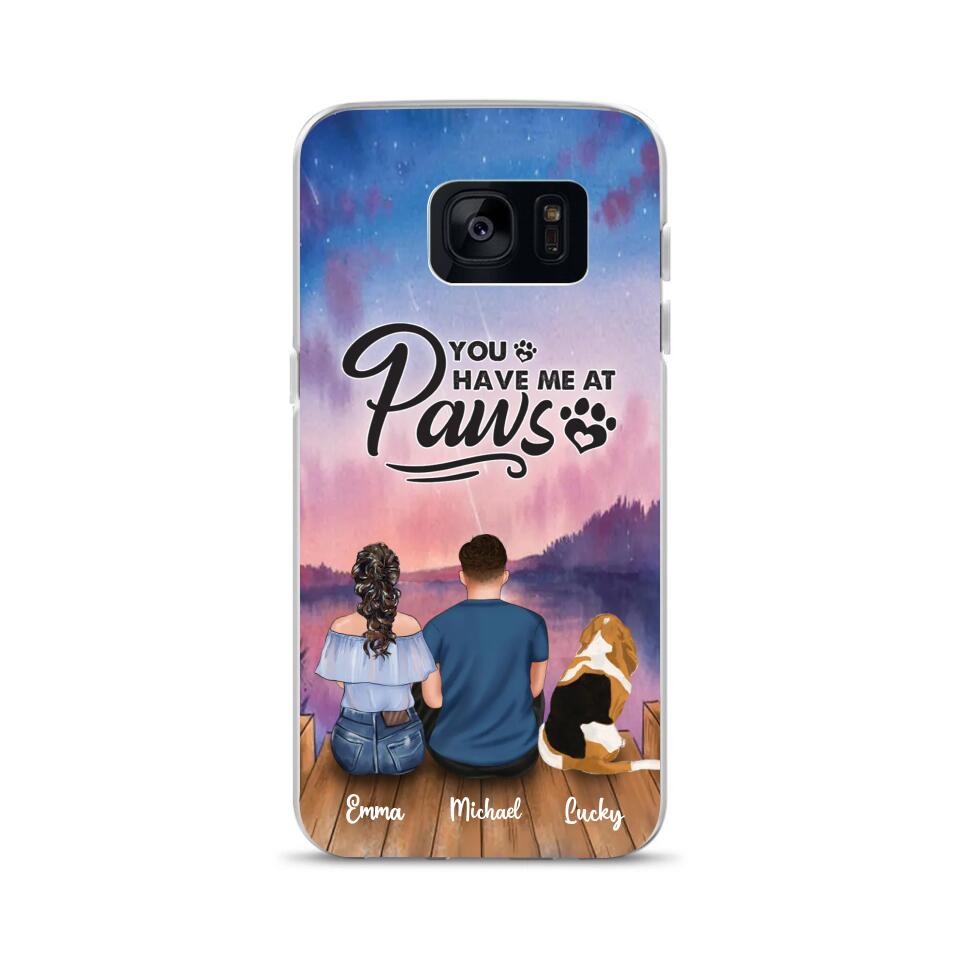 Personalized Phonecase for Couples Dog Lovers Cat Lovers Best Gift with custom Names Pets Breed Person - Forever in my Heart - (Up to 3 Pets Dogs Cats)