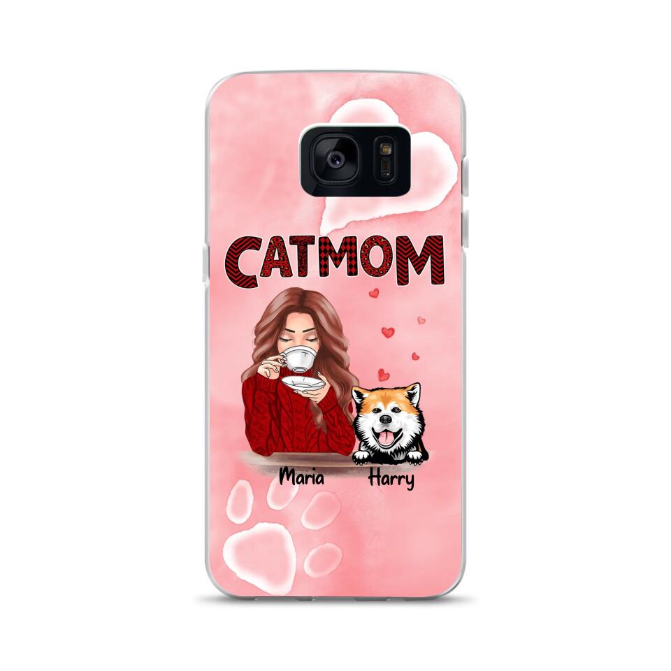 Akita Custom Phone Case Dog Mom For Pet Lovers - Best Gift With Personalized Names Dogs Cats - Case For iPhone Samsung