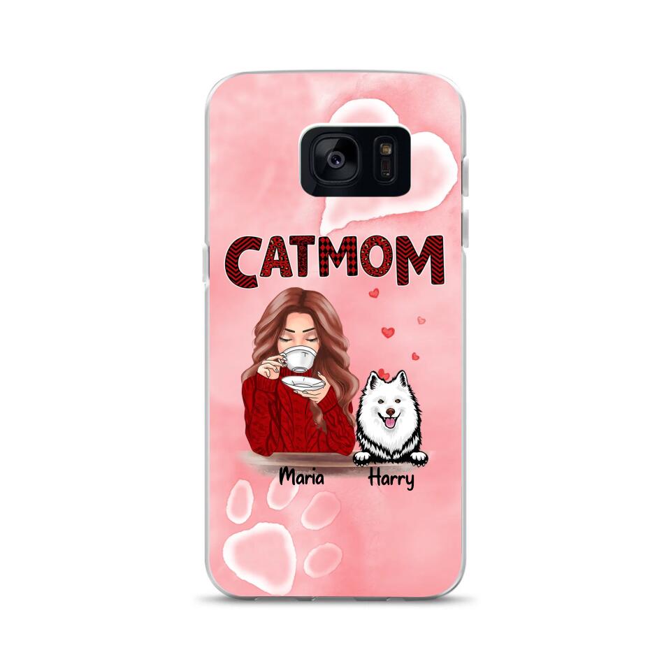 American Eskimo Custom Phone Case Dog Mom For Pet Lovers - Best Gift With Personalized Names Dogs Cats - Case For iPhone Samsung