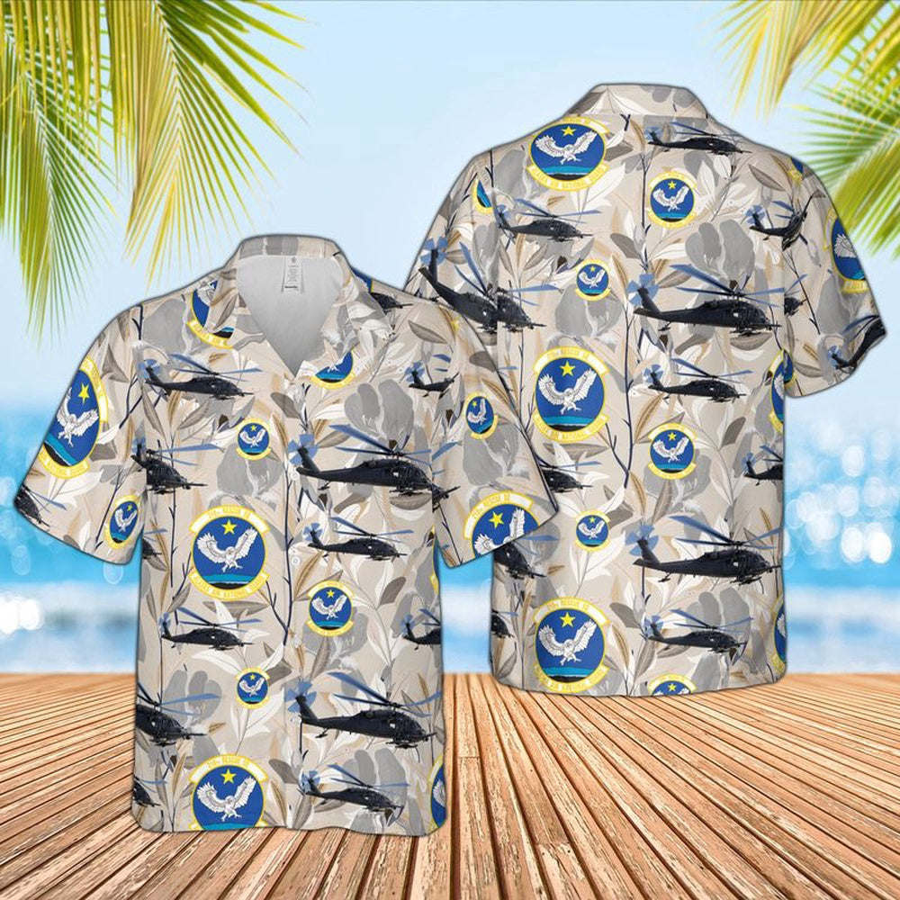 Air Force Hawaiian Shirt, Alaska Air National Guard 176th Wing 210th Rescue Squadron HH-60G Pave Hawk Hawaiian Shirt, Airplane Hawaiian Shirt