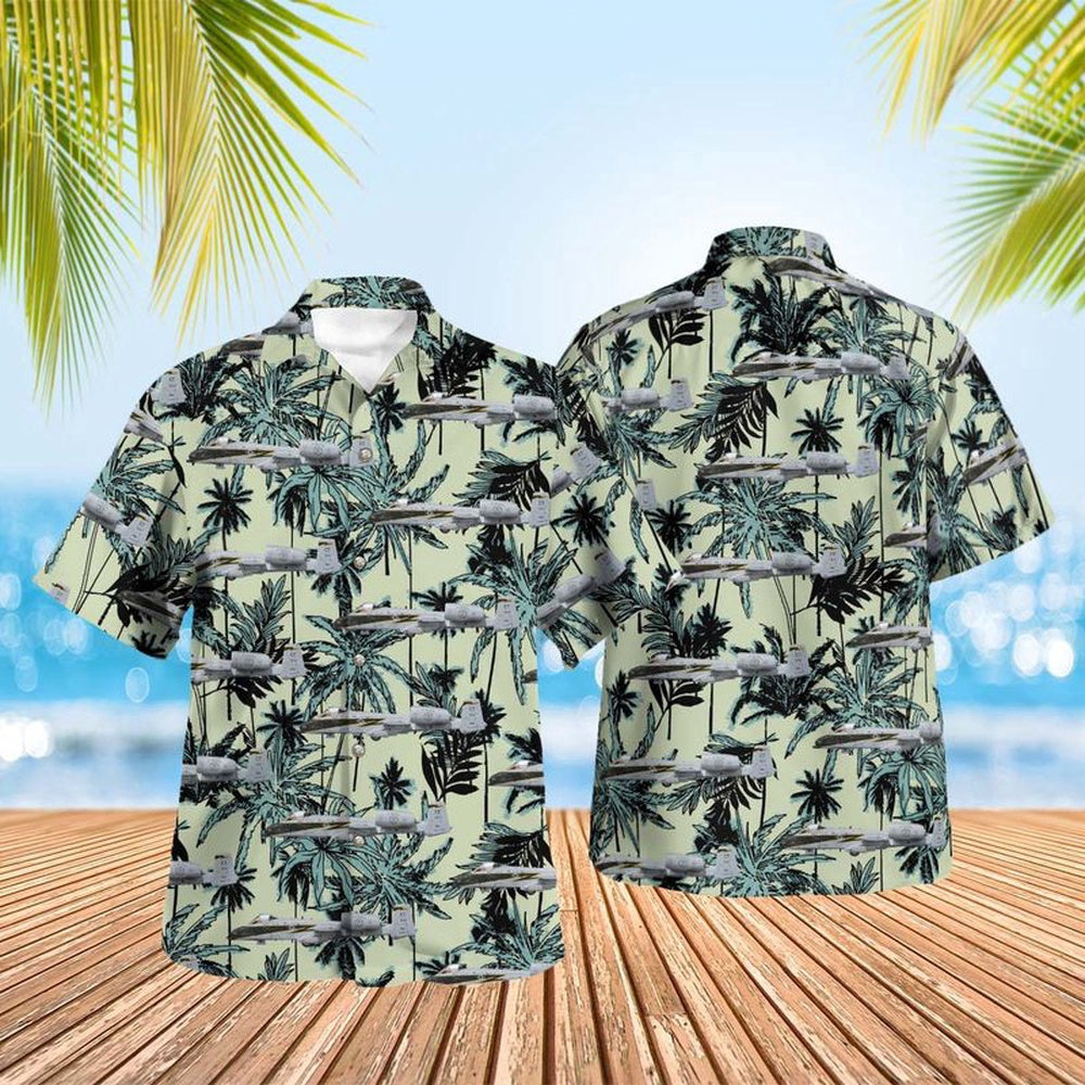 Air Force Hawaiian Shirt, Connecticut Air National Guard 103rd Airlift Wing Flying Yankees Fairchild A-10A Thunderbolt II Hawaiian Shirt
