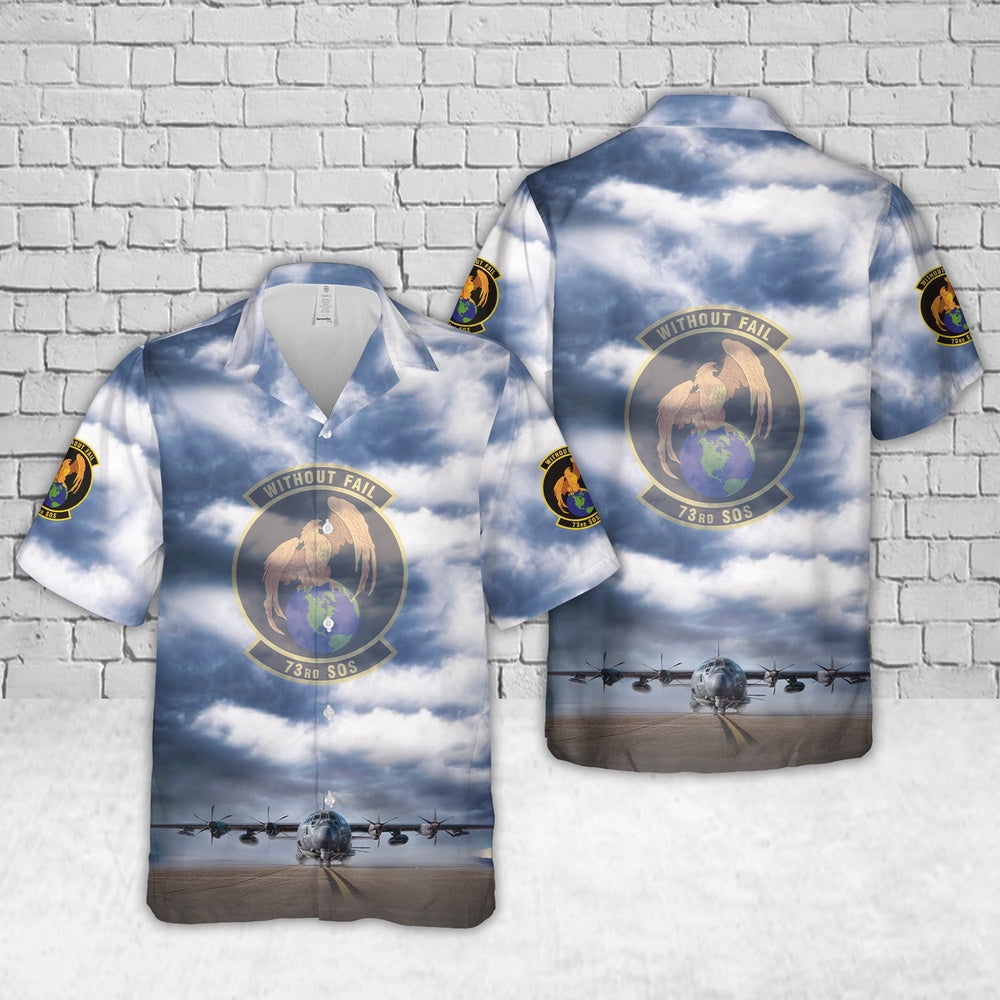 Air Force Hawaiian Shirt, Hurlburt Field, Florida, US Air Force 73rd Special Operations Squadron AC-130J Ghostrider Hawaiian Shirt