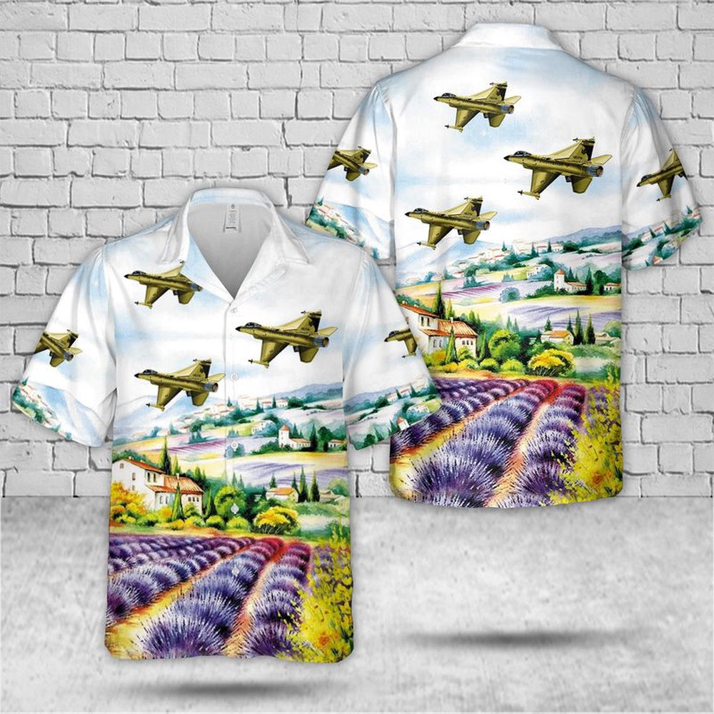 Air Force Hawaiian Shirt, Iowa Air National Guard's golden F-16 Sioux City Hawaiian Shirt, Airplane Hawaiian Shirt, Military Aloha Shirts
