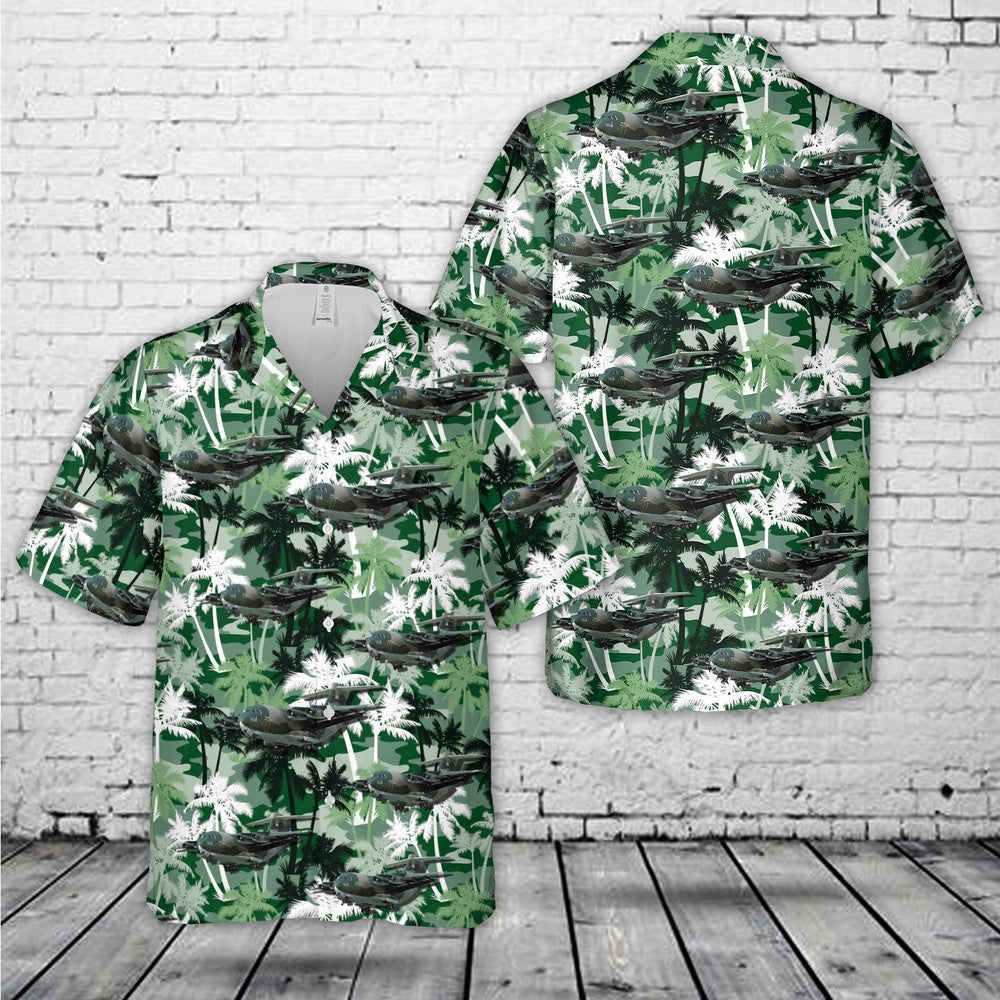 Air Force Hawaiian Shirt, USAF McDonnell Douglas YC-15 Hawaiian Shirt, Airplane Hawaiian Shirt, Military Aloha Shirts
