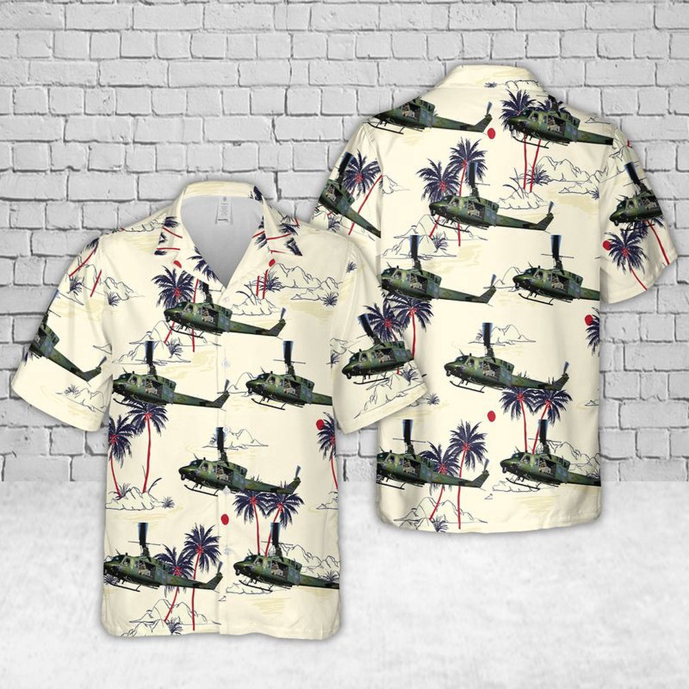 Air Force Hawaiian Shirt, US Air Force 40th Helicopter Squadron UH-1N Huey Hawaiian Shirt, Airplane Hawaiian Shirt, Military Aloha Shirts