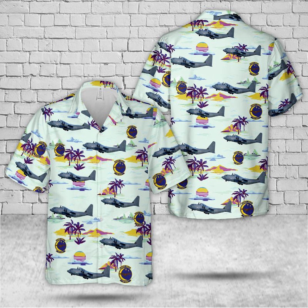 Air Force Hawaiian Shirt, US Air Force 67th Special Operations Squadron MC-130J Commando II Hawaiian Shirt, Airplane Hawaiian Shirt