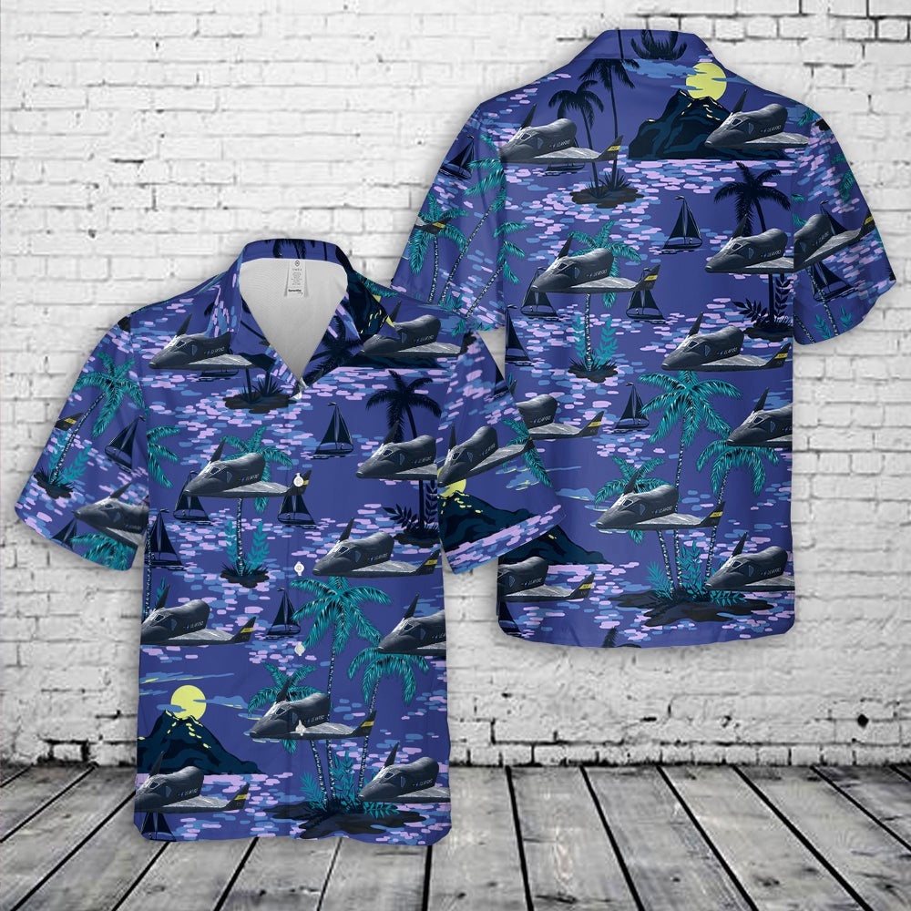 Air Force Hawaiian Shirt, US Air Force Boeing X-20 Dyna-Soar Hawaiian Shirt, Airplane Hawaiian Shirt, Military Aloha Shirts