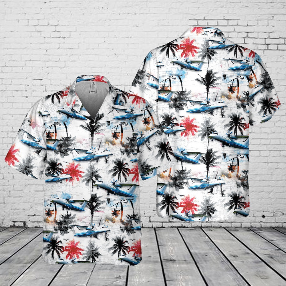 Air Force Hawaiian Shirt, US Air Force C-146A Wolfhound Pocket Hawaiian Shirt, Airplane Hawaiian Shirt, Military Aloha Shirts