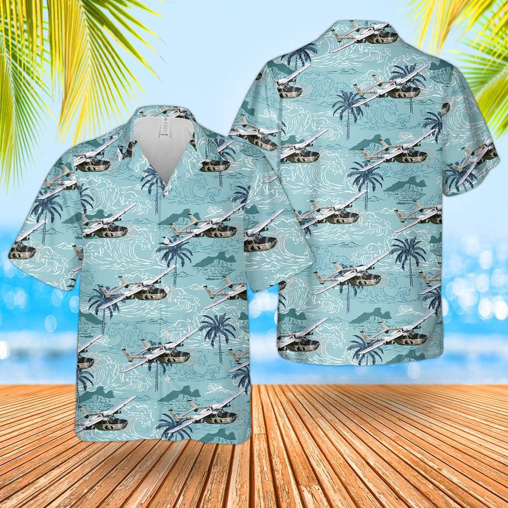 Air Force Hawaiian Shirt, US Air Force Cessna O-2A Skymaster Oscar Deuce Hawaiian Shirt, Airplane Hawaiian Shirt, Military Aloha Shirts