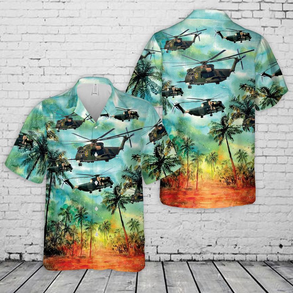 Air Force Hawaiian Shirt, US Air Force HH-53 Super Jolly Green Giant Hawaiian Shirt, Airplane Hawaiian Shirt, Military Aloha Shirts