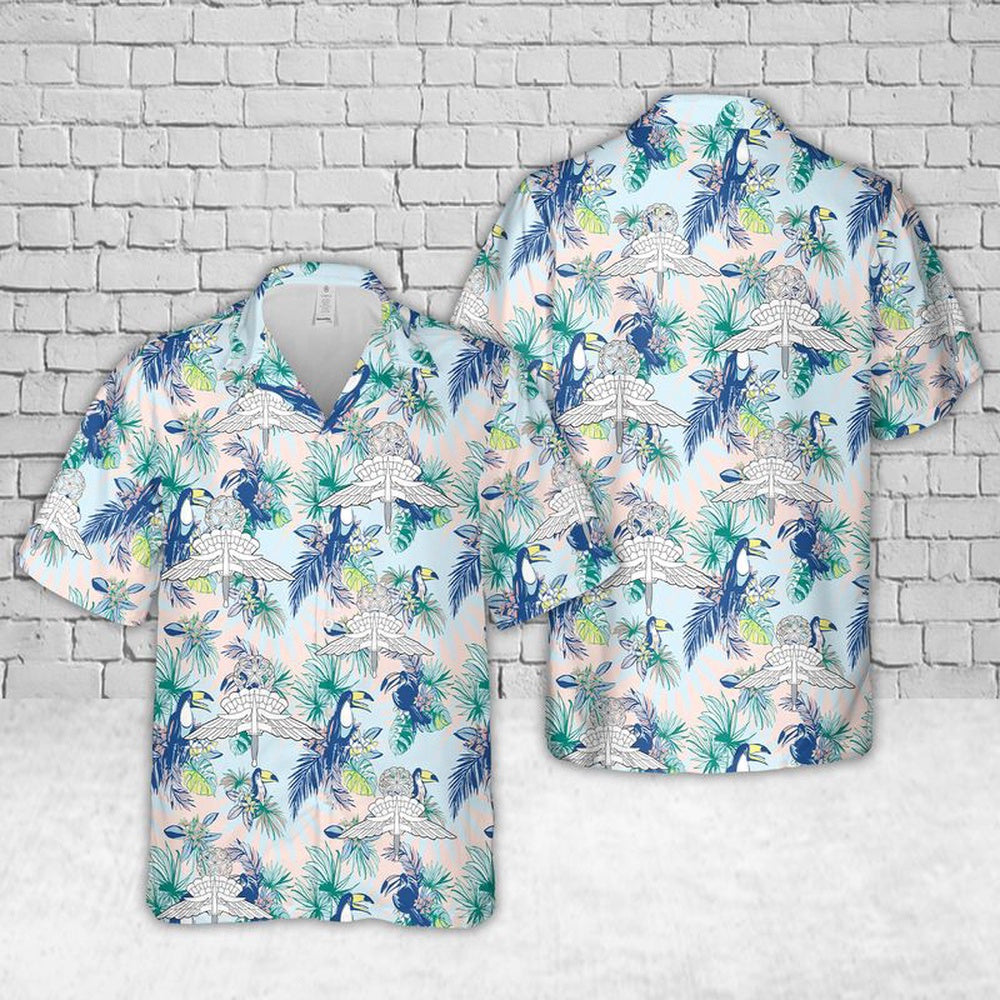 Air Force Hawaiian Shirt, US Air Force Military Freefall Parachutist Badge Master Hawaiian Shirt, Airplane Hawaiian Shirt, Military Aloha Shirts