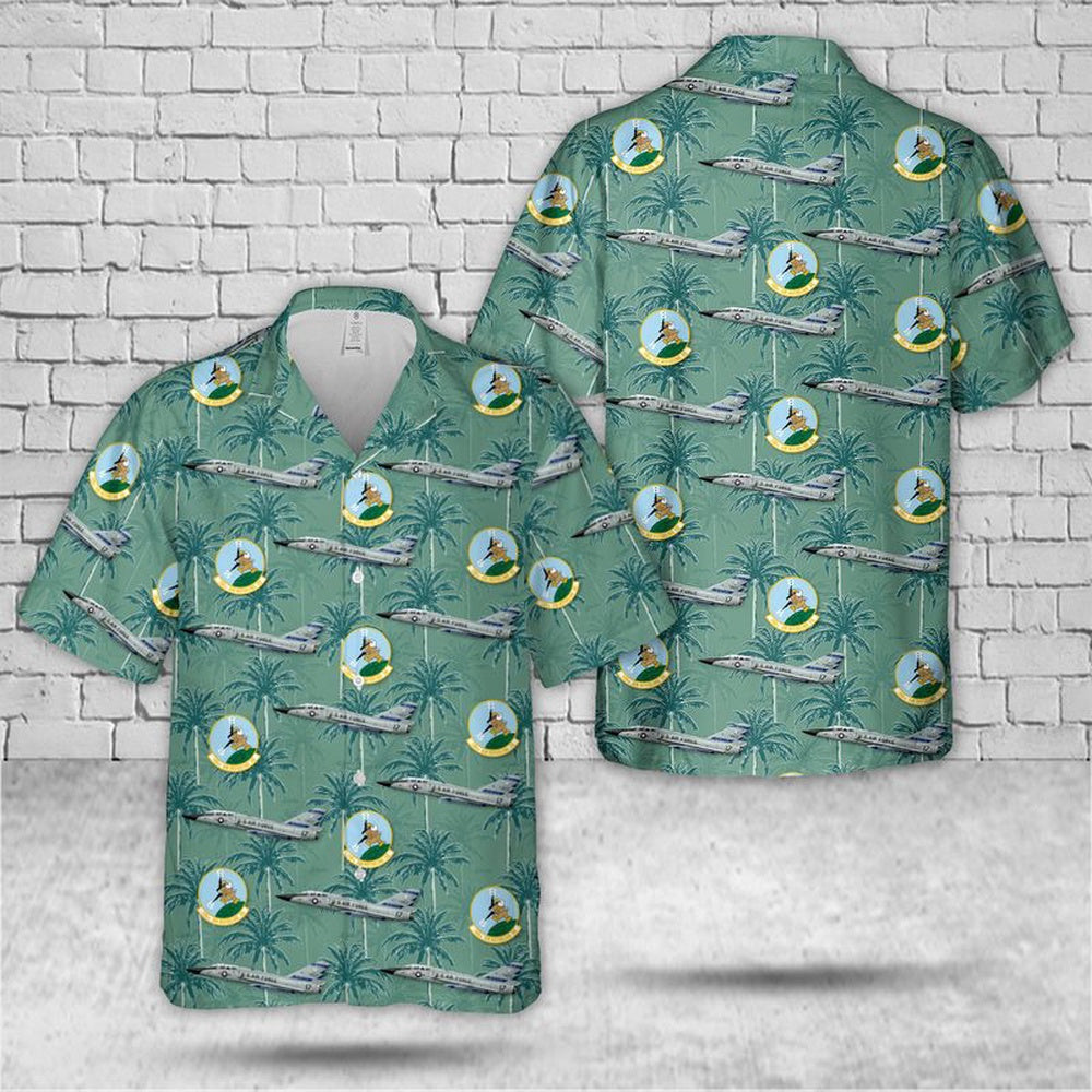 Air Force Hawaiian Shirt, US Air Force Montana Air National Guard, 120th Airlift Wing, 186th Airlift Squadron, F-106B Delta Dart Hawaiian Shirt