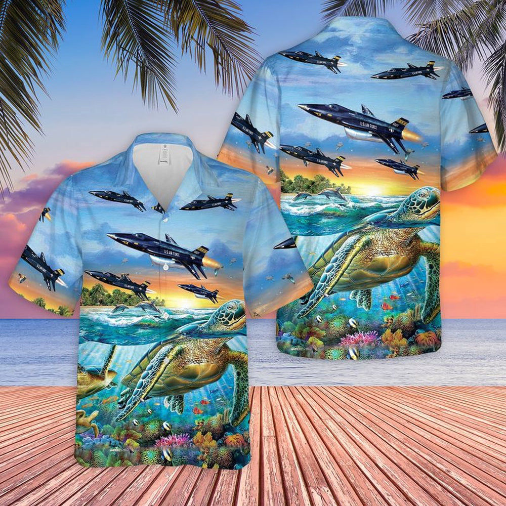 Air Force Hawaiian Shirt, US Air Force North American X-15 Hawaiian Shirt, Airplane Hawaiian Shirt, Military Aloha Shirts