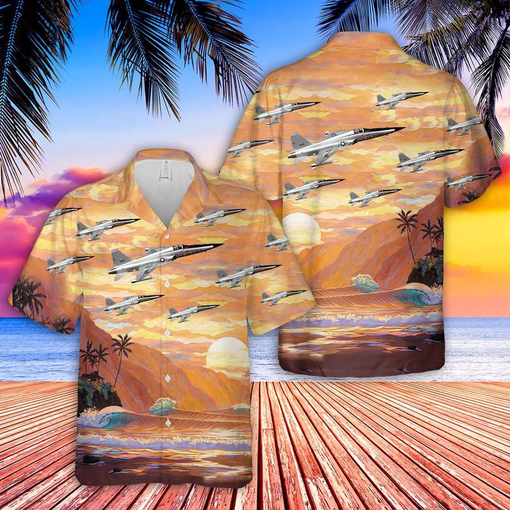 Air Force Hawaiian Shirt, US Air Force Northrop F-5 Hawaiian Shirt, Airplane Hawaiian Shirt, Military Aloha Shirts