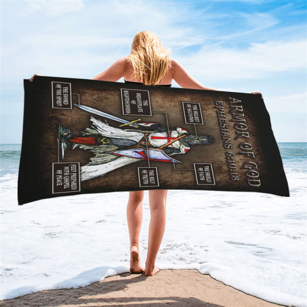 Armor Of God Beach Towel - Christian Beach Towel - Religious Art