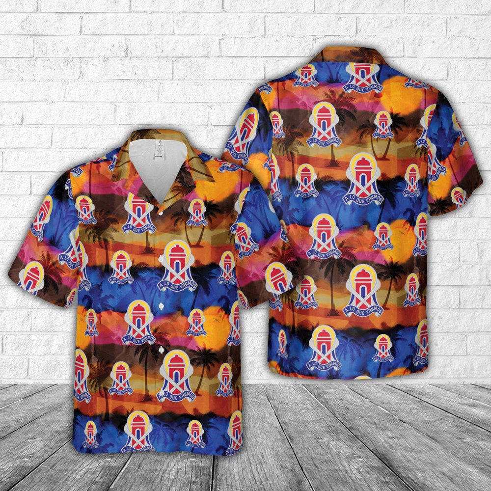 Army Hawaiian Shirt, Puerto Rico Army National Guard, 92Nd Military Police Brigade (92Nd Mp Bde) Hawaiian Shirt, Military Aloha Shirts