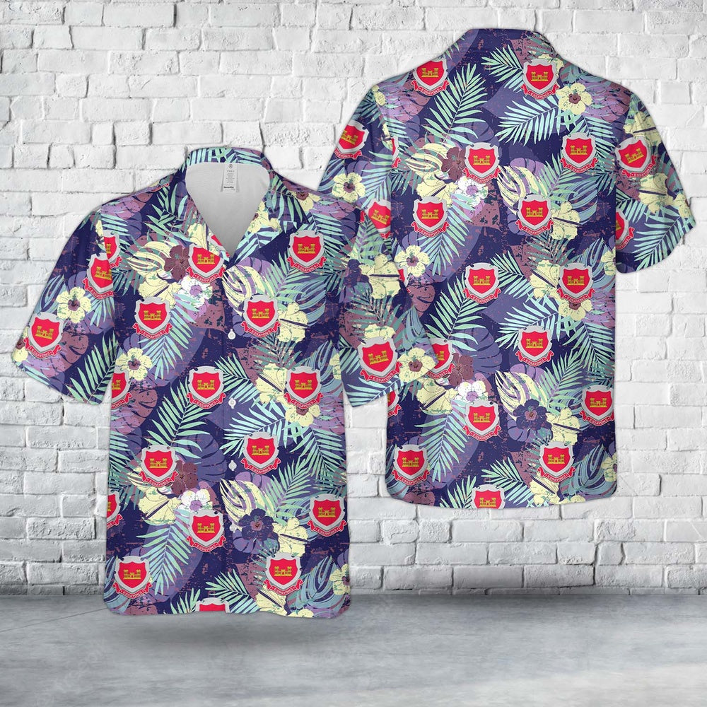 Army Hawaiian Shirt, US Army Corps of Engineers Essayons Hawaiian Shirt, Veteran Hawaiian Shirts