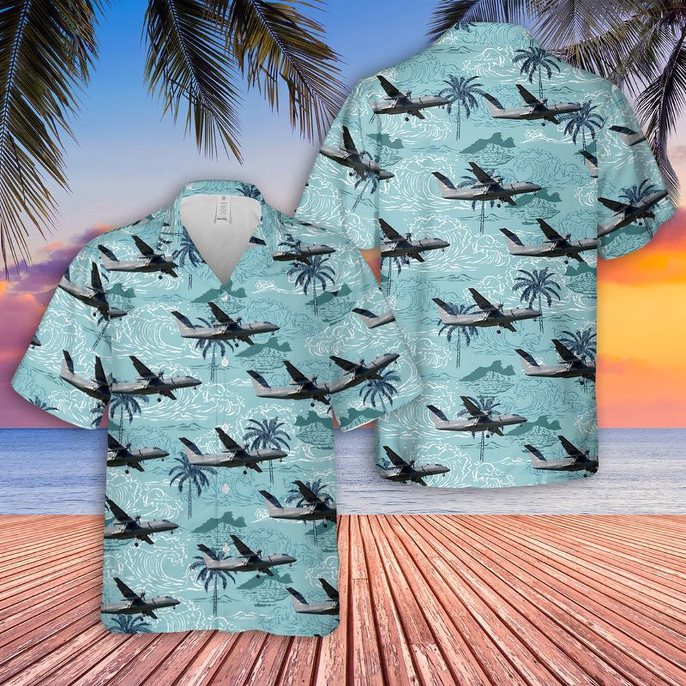 Army Hawaiian Shirt, US Army DHC-8-311AQ Dash 8 (N8300L) Hawaiian Shirt, Veteran Hawaiian Shirts