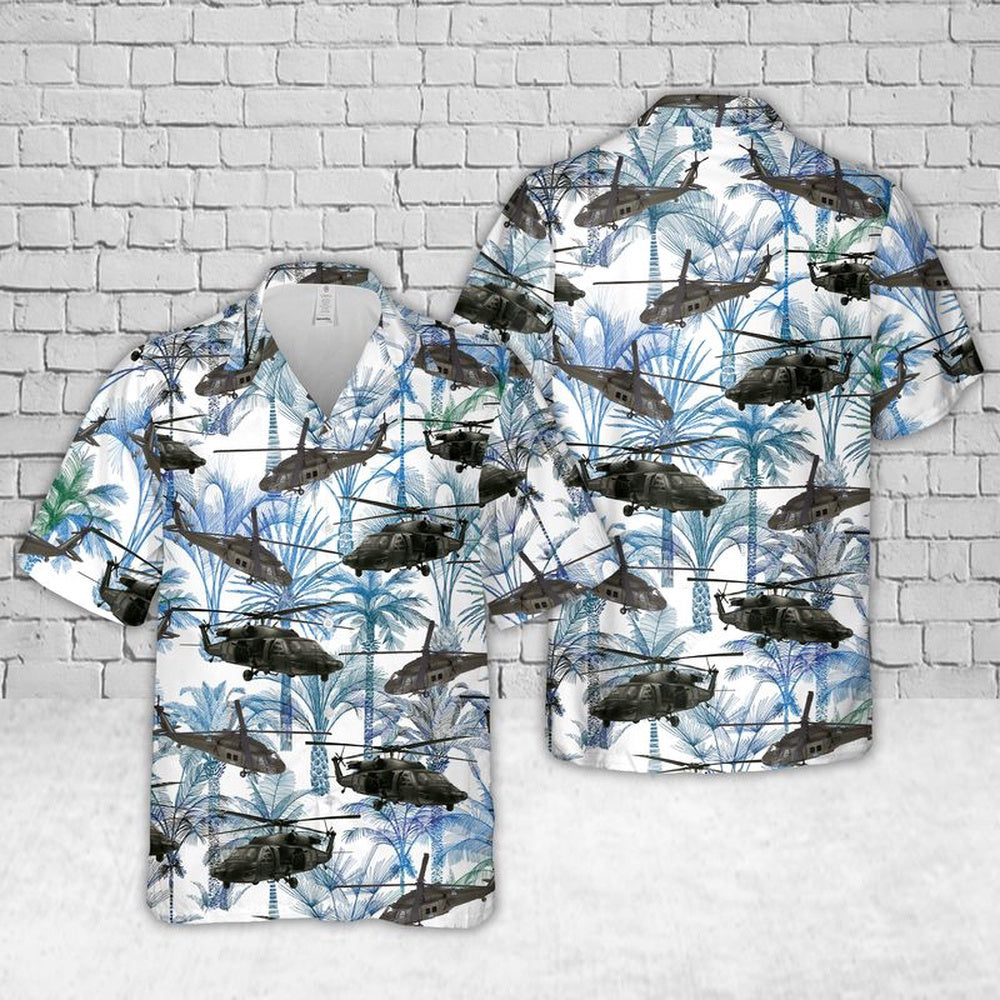 Army Hawaiian Shirt, US Army EH-60 Black Hawk Hawaiian Shirt, Veteran Hawaiian Shirts