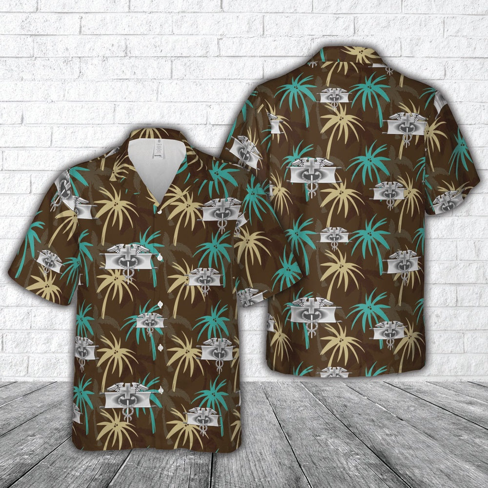 Army Hawaiian Shirt, US Army Expert Field Medical Badge Hawaiian Shirt, Veteran Hawaiian Shirts