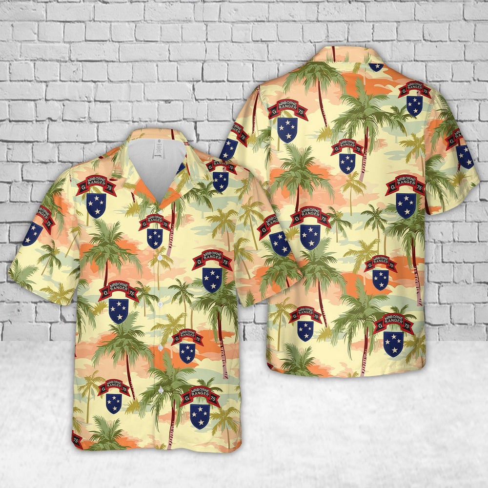 Army Hawaiian Shirt, US Army G Co, 75th Infantry Regiment - Ranger Hawaiian Shirt, Veteran Hawaiian Shirts