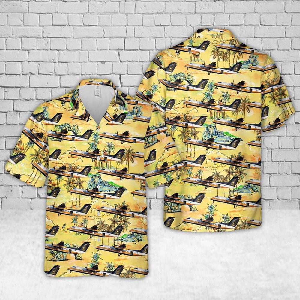 Army Hawaiian Shirt, US Army Golden Knights Bombardier C-147A Hawaiian Shirt, Veteran Hawaiian Shirts