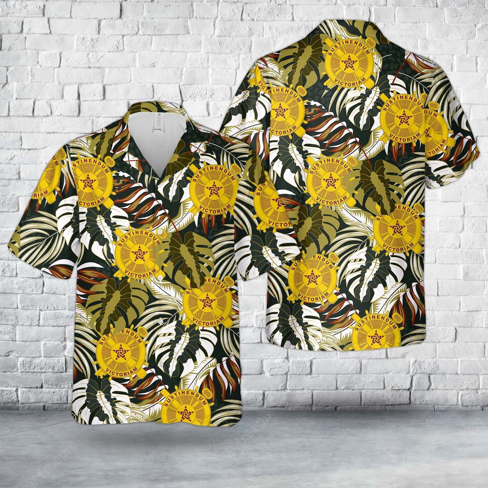 Army Hawaiian Shirt, US Army Logistics Corps Branch Insignia Hawaiian Shirt, Veteran Hawaiian Shirts