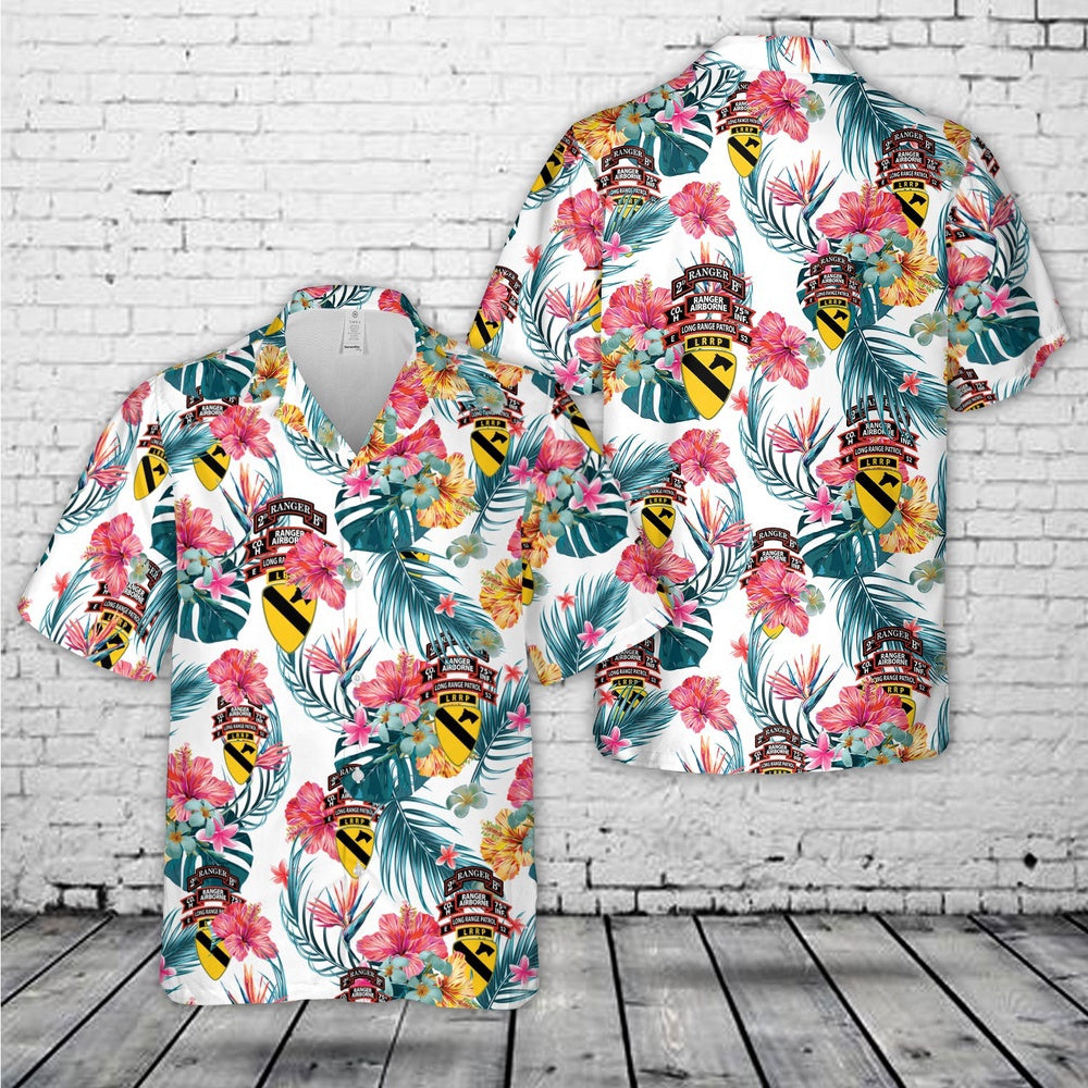 Army Hawaiian Shirt, US Army Long Range Patrol Detachment, 1st Cavalry Division Hawaiian Shirt, Veteran Hawaiian Shirts