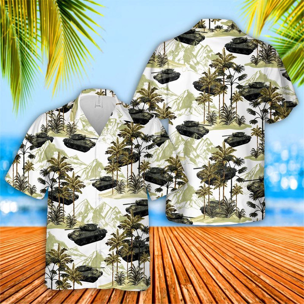 Army Hawaiian Shirt, US Army M10 Tank Destroyer Hawaiian Shirt, Veteran Hawaiian Shirts