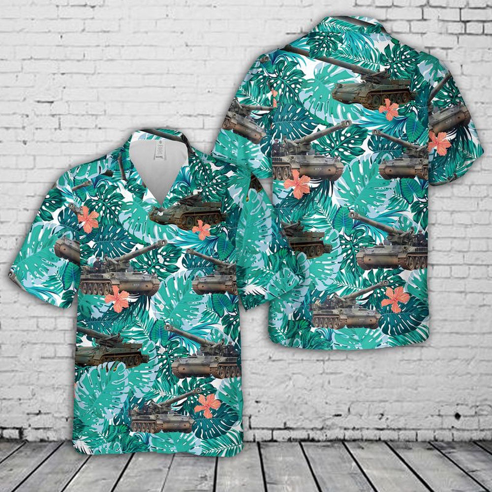 Army Hawaiian Shirt, US Army M110 howitzer Hawaiian Shirt, Veteran Hawaiian Shirts