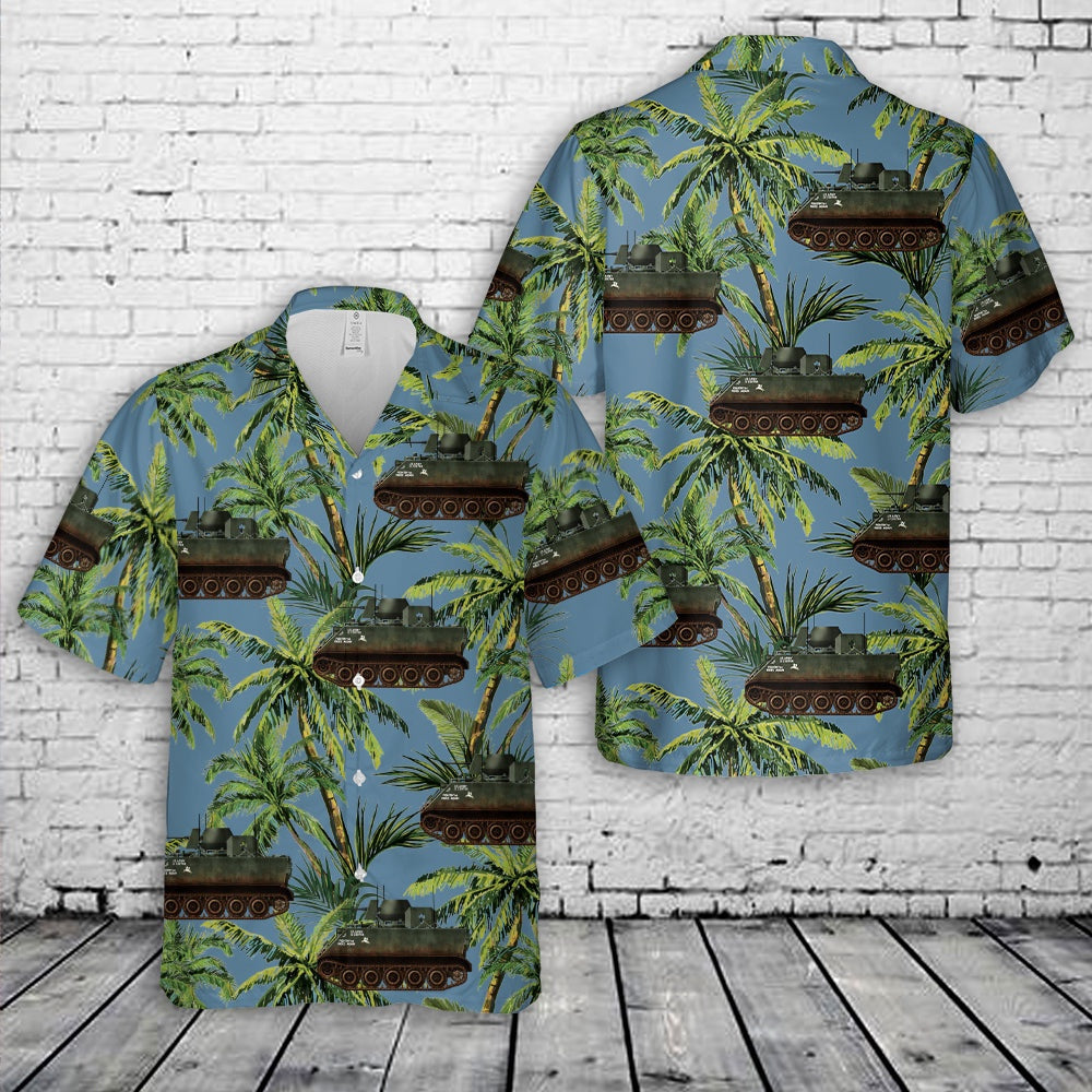Army Hawaiian Shirt, US Army M113A1 ACAV Vietnam 1966 Hawaiian Shirt, Veteran Hawaiian Shirts