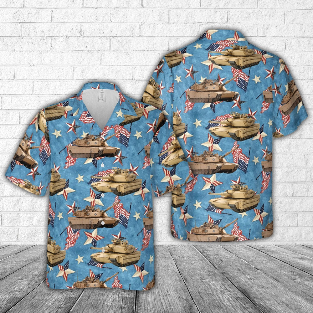 Army Hawaiian Shirt, US Army M1 Abrams Tank, 4th Of July Hawaiian Shirt, Veteran Hawaiian Shirts