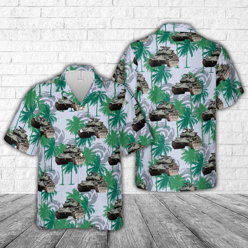 Army Hawaiian Shirt, US Army M24 Chaffee Tank Hawaiian Shirt, Veteran Hawaiian Shirts