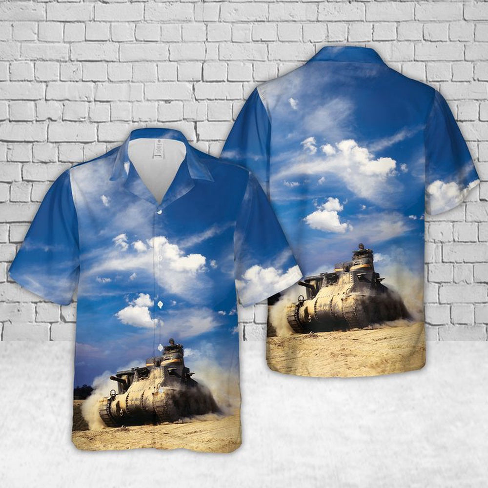 Army Hawaiian Shirt, US Army M3 Lee In WW2 Hawaiian Shirt, Veteran Hawaiian Shirts