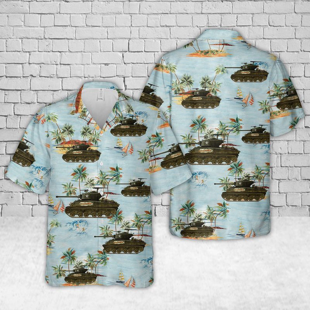 Army Hawaiian Shirt, US Army M4 Thunderbolt VII Hawaiian Shirt, Veteran Hawaiian Shirts