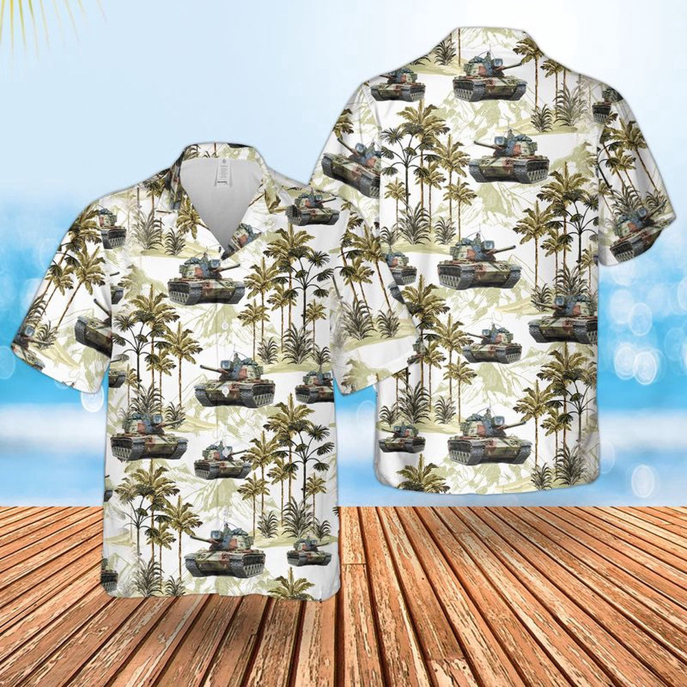 Army Hawaiian Shirt, US Army M60A1 Tank Hawaiian Shirt, Veteran Hawaiian Shirts