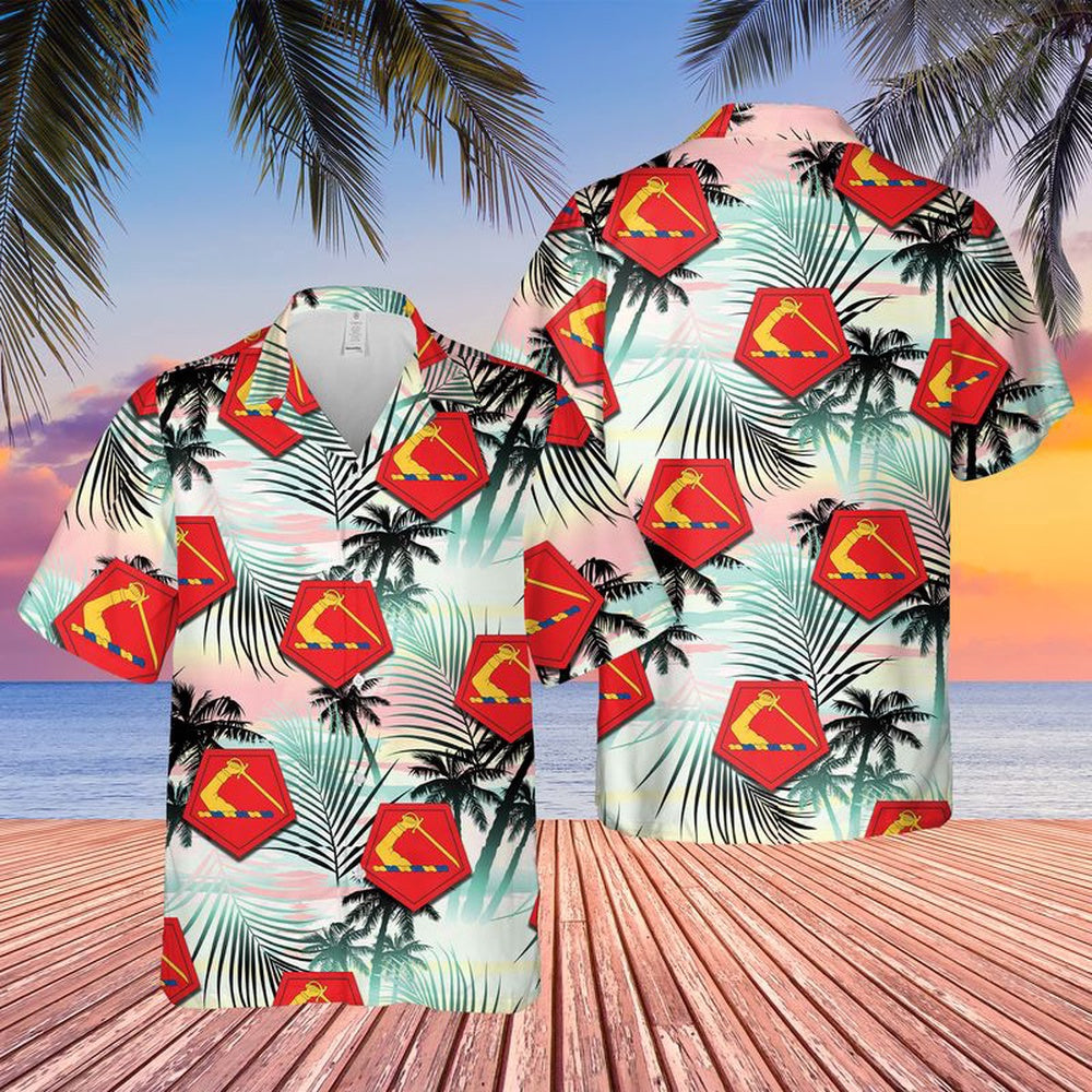 Army Hawaiian Shirt, US Army Massachusetts Army National Guard Hawaiian Shirt, Veteran Hawaiian Shirts