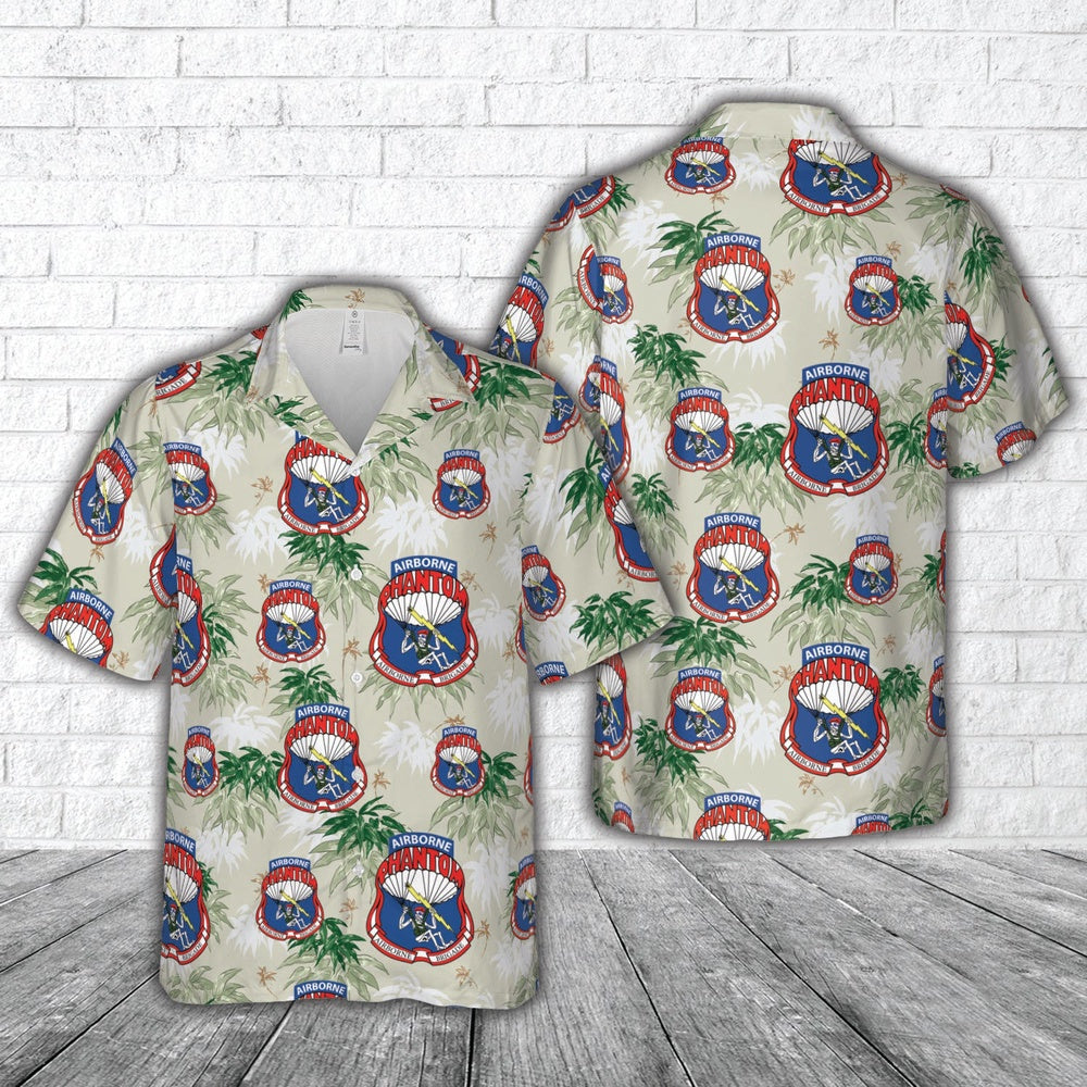 Army Hawaiian Shirt, US Army Phantom Airborne Brigade Hawaiian Shirt, Veteran Hawaiian Shirts